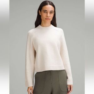 Brushed Cotton Merino Blend Crewneck